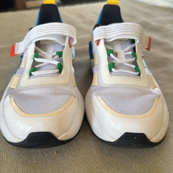 adidas x Lego Kids' Tech RNR Elastic Lace Shoes, White/Blue 5.5 - Picture 11 of 12